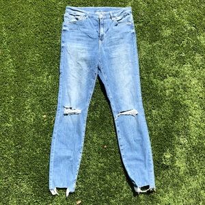 H&M denim high waist skinny ankle